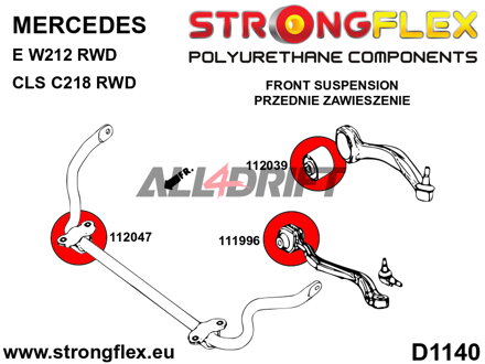 112047A: Front anti roll bar bush SPORT