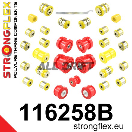116258B: Full suspension polyurethane bush kit