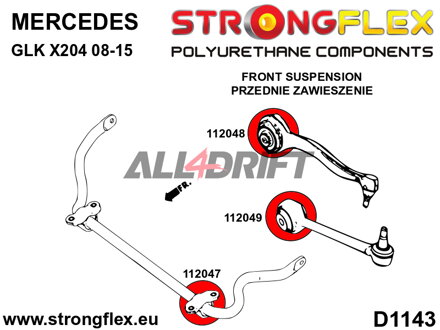 116277A: Full suspension  polyurethane bush kit SPORT