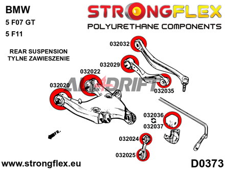 036079B: Full suspension polyurethane bush kit
