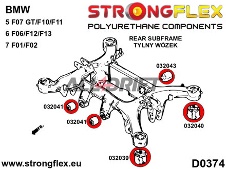 036079B: Full suspension polyurethane bush kit