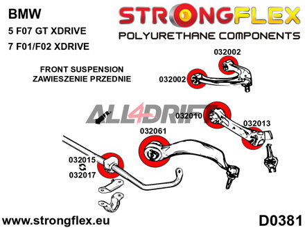 036082A: Full suspension polyurethane bush kit SPORT