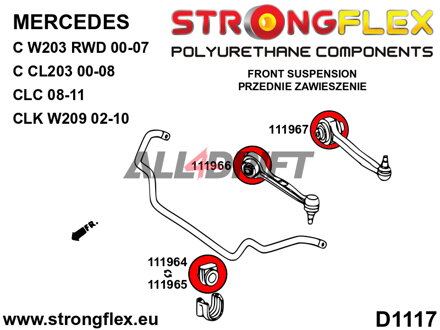 116241B: Front suspension bush kit