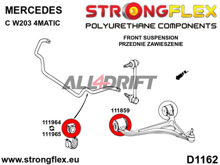 111859B: Front lower arm - front / rear bush