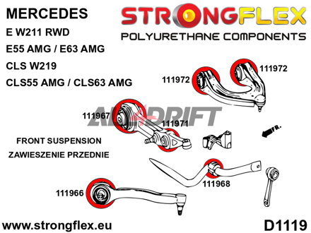 116285B: Full suspension polyurethane bush kit RWD