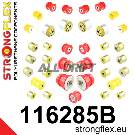 116285B: Full suspension polyurethane bush kit RWD
