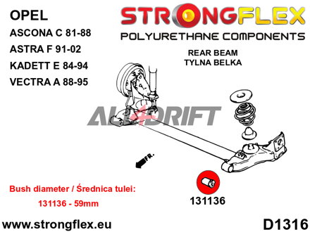 136025B: Full suspension bush kit