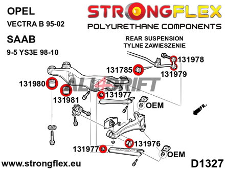 136233B: Full suspension polyurethane bush kit