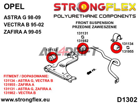 136227A: Full suspension polyurethane bush kit SPORT