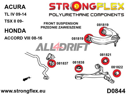 086239A: Full suspension bush kit SPORT