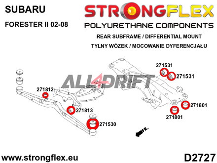 271812A: Differential Member - front bush SPORT - Subaru II (02-08) SG