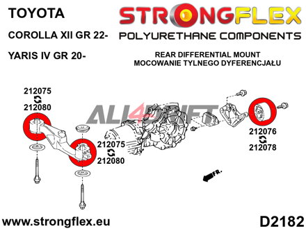 212075A: Rear diff mount - front bush SPORT - Toyota IV (20-) GR-FOUR