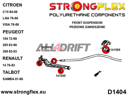 141509B: Front anti roll bar bush