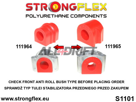 116301A: Front suspension bush kit SPORT