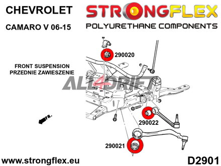296101A: Front suspension bush kit SPORT