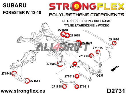 271615B: Rear upper arm rear bush