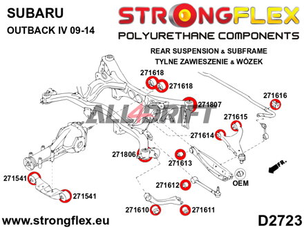 276240A: Full suspension bush kit SPORT