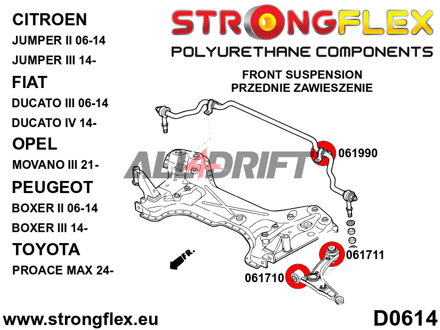 066084A: Front suspension bush kit SPORT