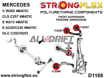 112097A: Front upper arm bush SPORT - Mercedes I (15-22) X253 112097A: Front upper arm bush SPORT - Mercedes I (15-22) X253