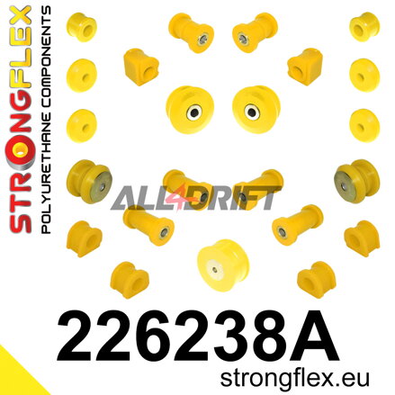 226238A: Full suspension bush kit SPORT - Volkswagen 19E / 1G Country / Syncro / Rallye / 4x4