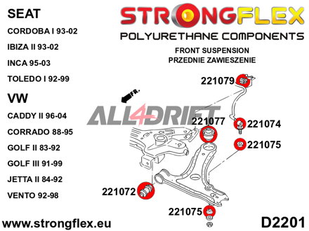 221072B: Front wishbone - front bush 30mm