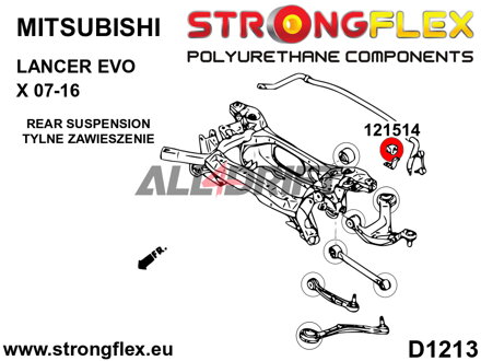 121514A: Front/rear anti roll bar bush SPORT - Mitsubishi VII / VIII / IX (01-07)