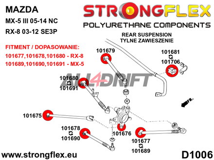 106180B: Full suspension bush kit