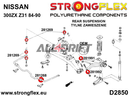 281269B: Rear anti roll bar link bush