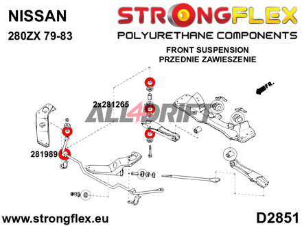 281265B: Front anti roll bar link bush