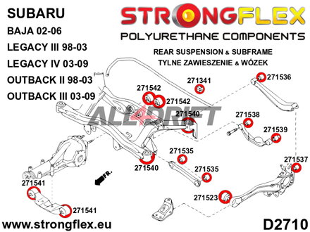 271541A: Rear diff front mounting bush SPORT