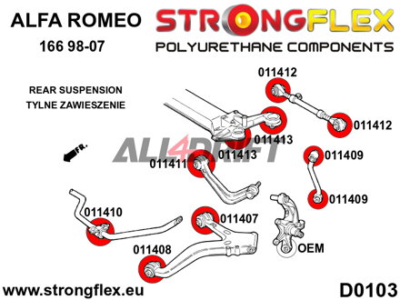 011413A: Rear subframe bush SPORT