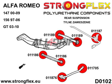 011876A: Rear trailing arm - front bush SPORT
