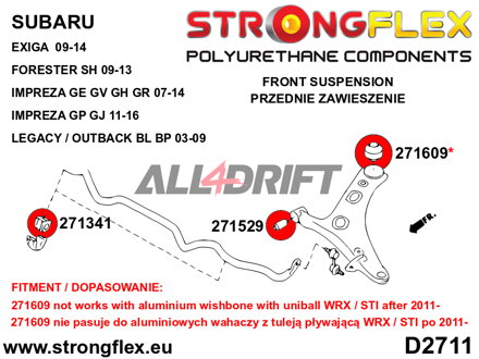 276166B: Full suspension bush kit