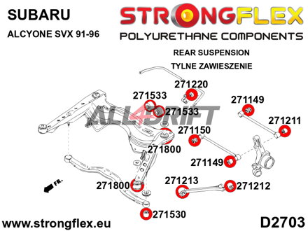 271220A: Rear anti roll bar bush 17mm SPORT