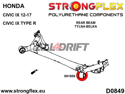 081856A: Rear beam bush SPORT