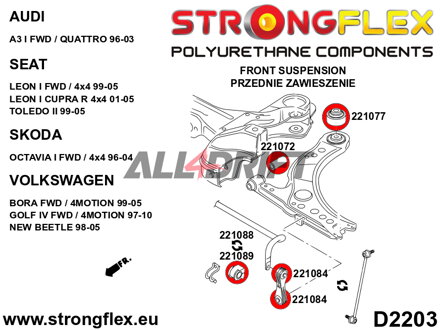 221084A: Anti roll bar link bush SPORT