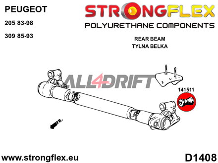 146105A: Front suspension and ream beam bush kit SPORT