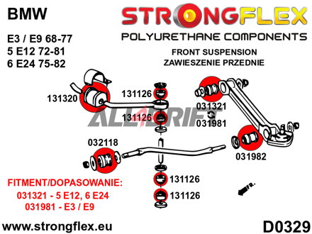 131126A: Front eye bolt mounting bush SPORT - BMW I (75-82) E21