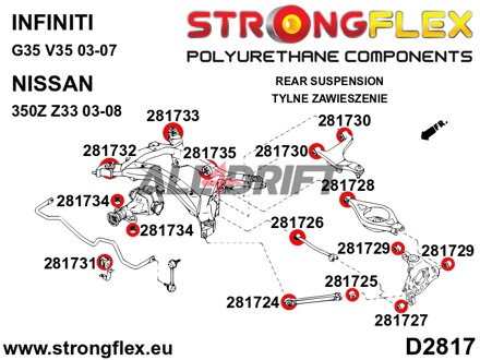 281729A: Rear suspension bush SPORT