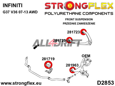 281963B: Front lower arm - front bush