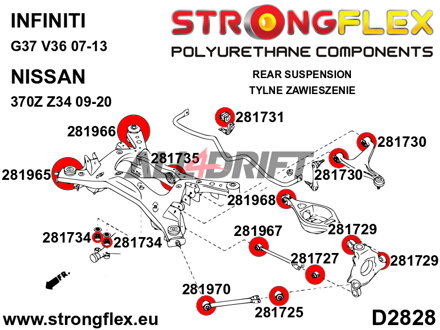 281968A: Rear lower arm inner bush SPORT