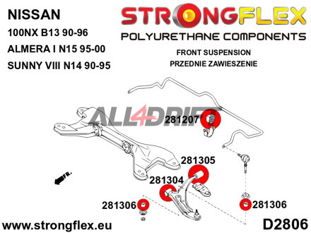 281304B: Front wishbone front bush
