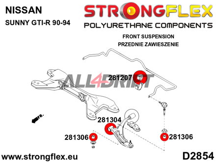 281304B: Front wishbone front bush