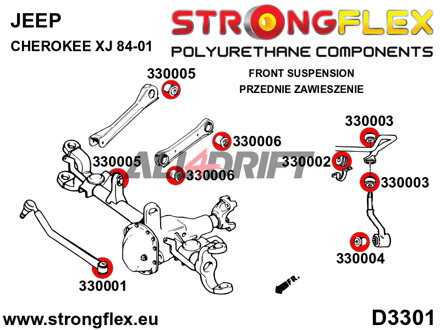 336002B: Front suspension bush kit