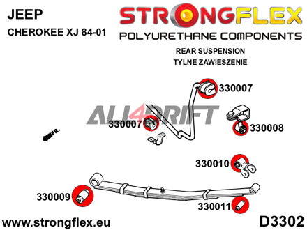 330011A: Rear leaf spring - rear bush SPORT