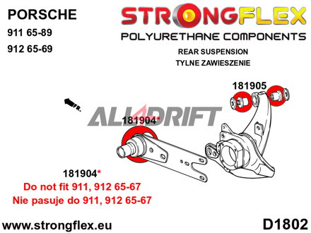 181904A: Rear arm - outer bush SPORT