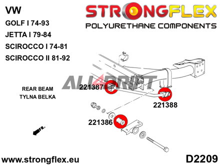 221386B: Rear beam mounting bush