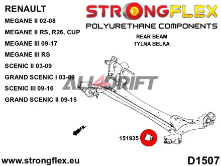 156087B: Front suspension and ream beam bush kit