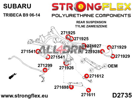 271299B: Rear anti roll bar bush 15mm