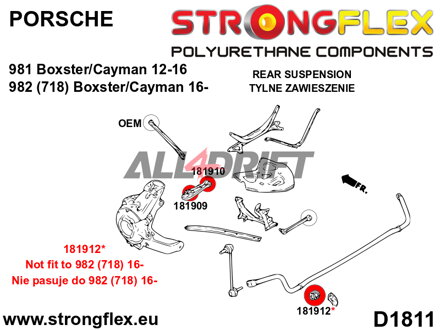 181912A: Rear anti roll bar bush SPORT